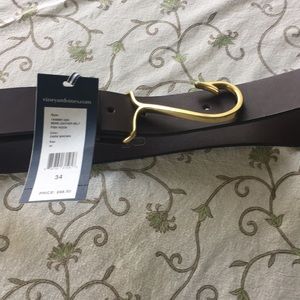 Vineyard Vines Fish Hook Leather belt